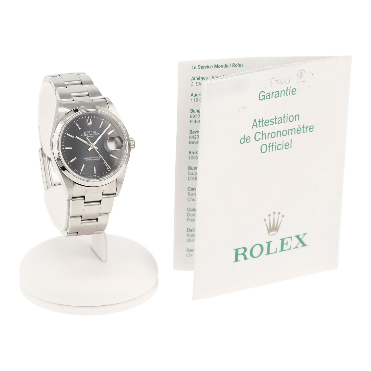 Montre Rolex Oyster Perpetual Date en acier Ref: Rolex - 15200  Vers 2001 - Detail D2