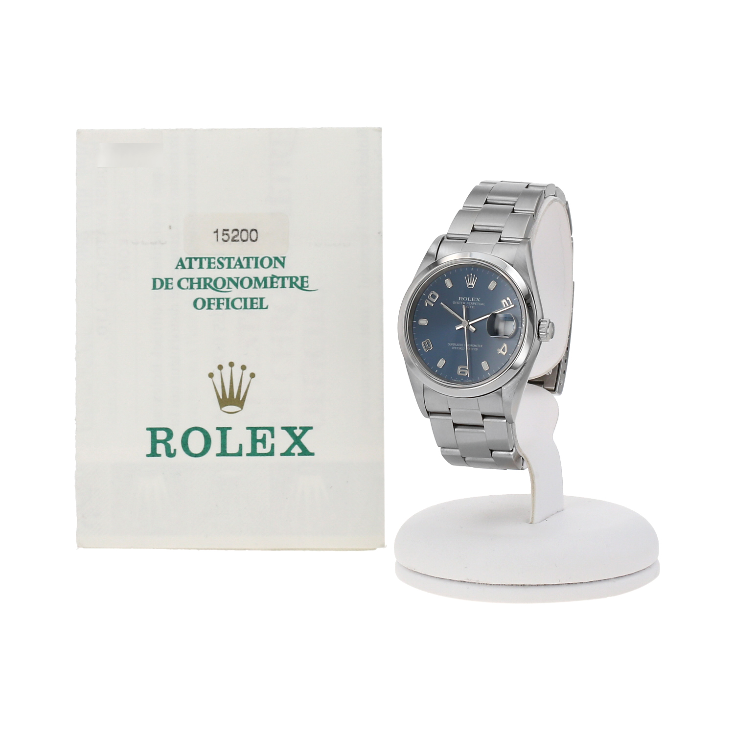Rolex Oyster Perpetual Date  in stainless steel Ref: Rolex - 15200  Circa 2000 - Detail D2