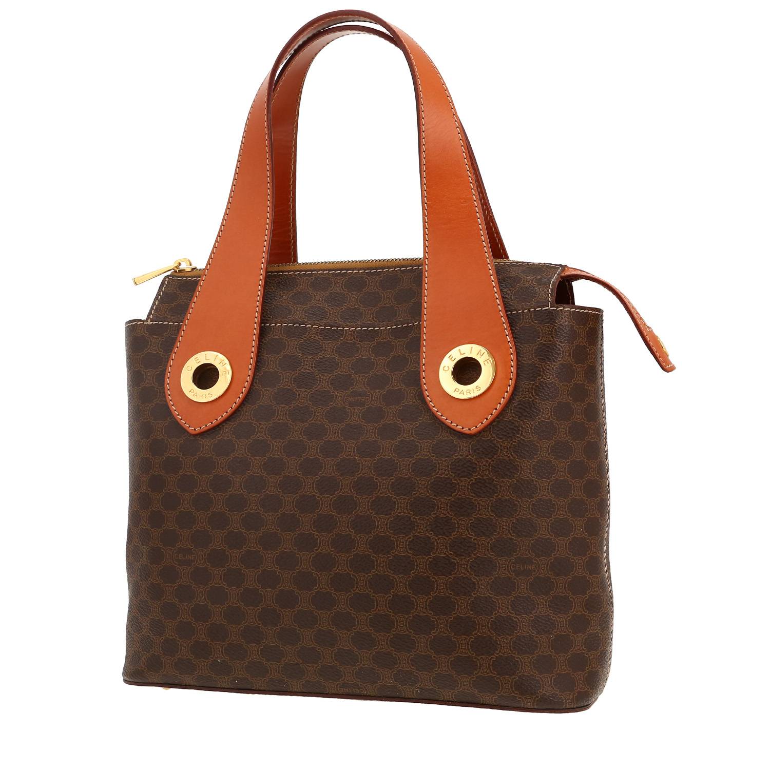 Borsa Celine  Vintage in tela monogram marrone e pelle marrone - 00pp