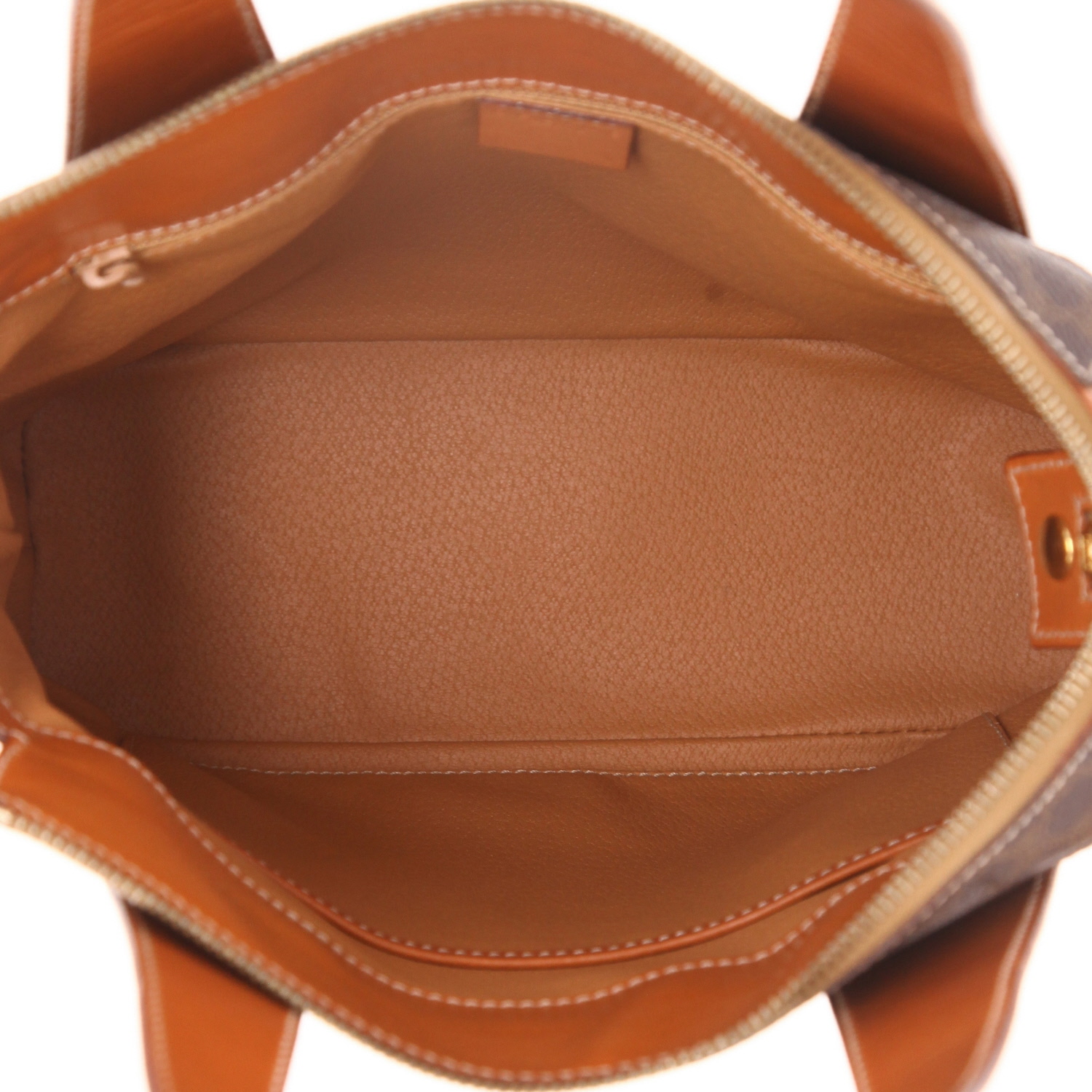 Sac à main Celine  Vintage en toile monogram marron et cuir marron - Detail D3