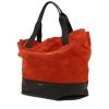 Shopping bag Givenchy   in tessuto scamosciato rosso e pelle nera - 00pp thumbnail