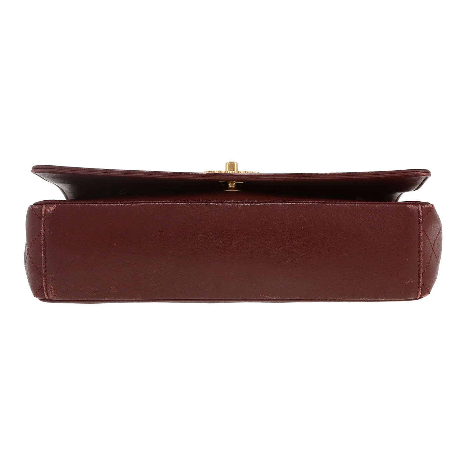 Sac à main Chanel  Mademoiselle en cuir matelassé bordeaux - Detail D1