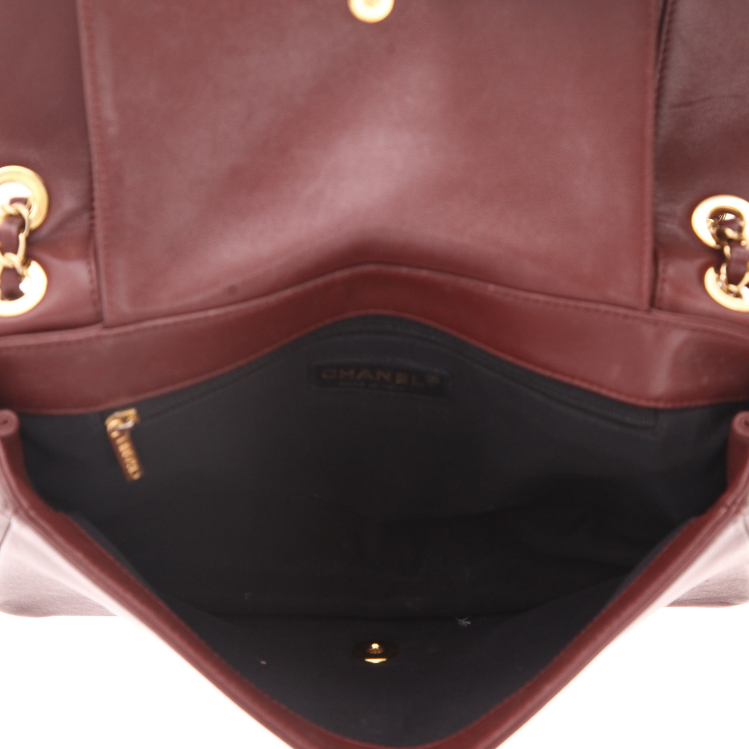 Borsa Chanel  Mademoiselle in pelle trapuntata bordeaux - Detail D3