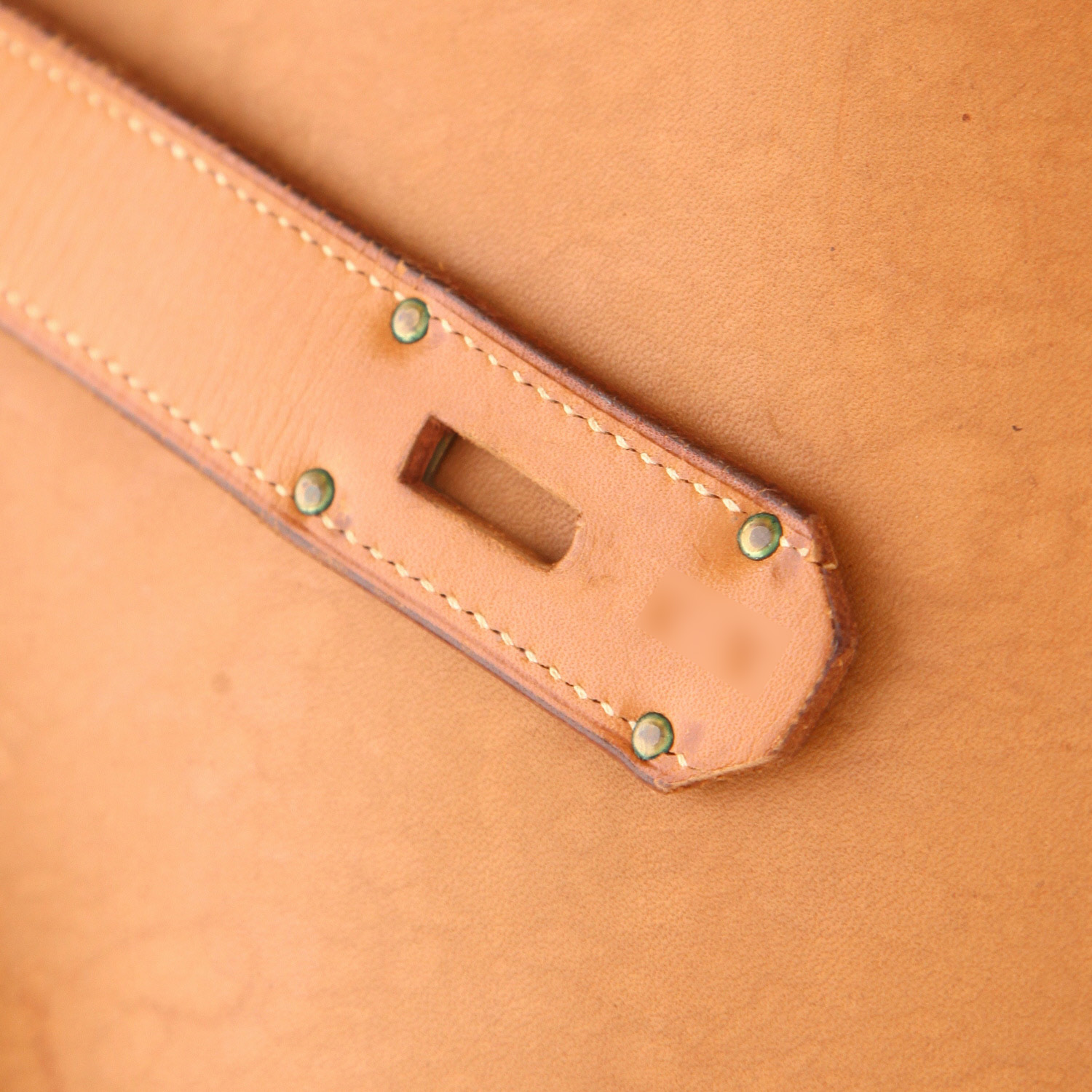 Sac de voyage Hermès  Haut à Courroies en cuir marron - Detail D4