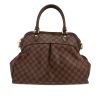 Sac à main Louis Vuitton  Trevi en toile damier ébène et cuir marron - 360 thumbnail