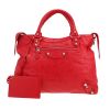 Balenciaga  City handbag  in red leather - 360 thumbnail