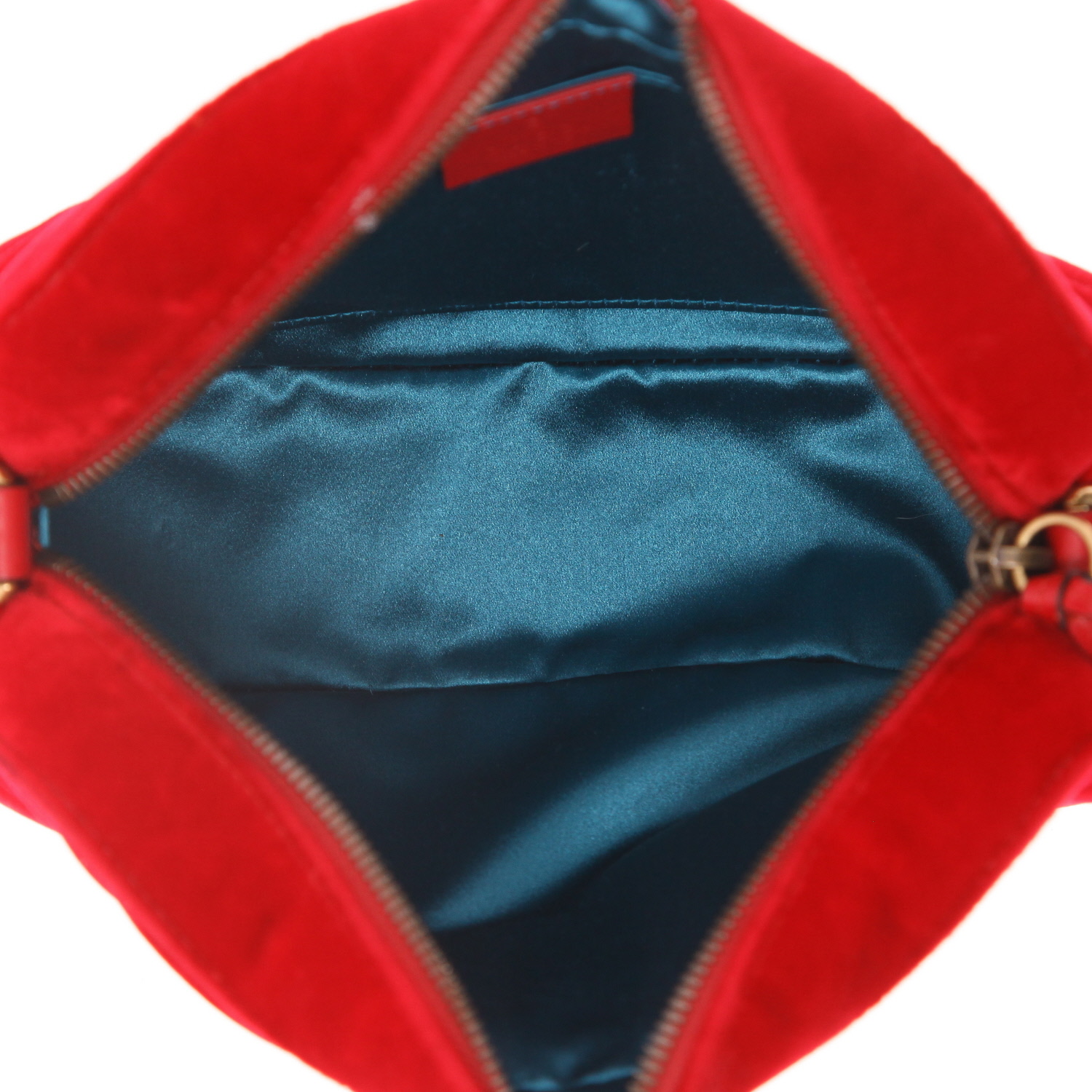 Borsa a tracolla Gucci  GG Marmont Camera in velluto trapuntato rosso - Detail D3