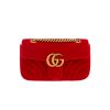 Bolso bandolera Gucci  GG Marmont en terciopelo rojo - 360 thumbnail