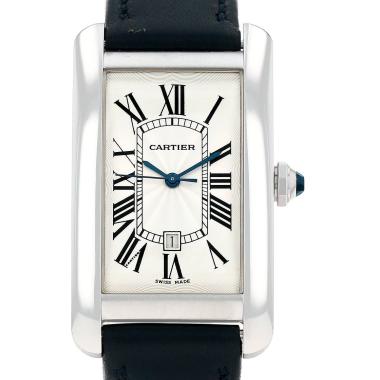 Cartier Tank Américaine  large model  in white gold Ref: 2521  Circa 2000
