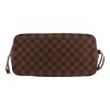 Louis Vuitton  Neverfull shopping bag  in ebene damier canvas  and brown leather - Detail D1 thumbnail