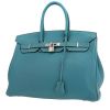 Bolso de mano Hermès  Birkin 35 cm en cuero togo azul - 00pp thumbnail