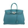 Sac à main Hermès  Birkin 35 cm en cuir togo bleu-jean - 360 thumbnail