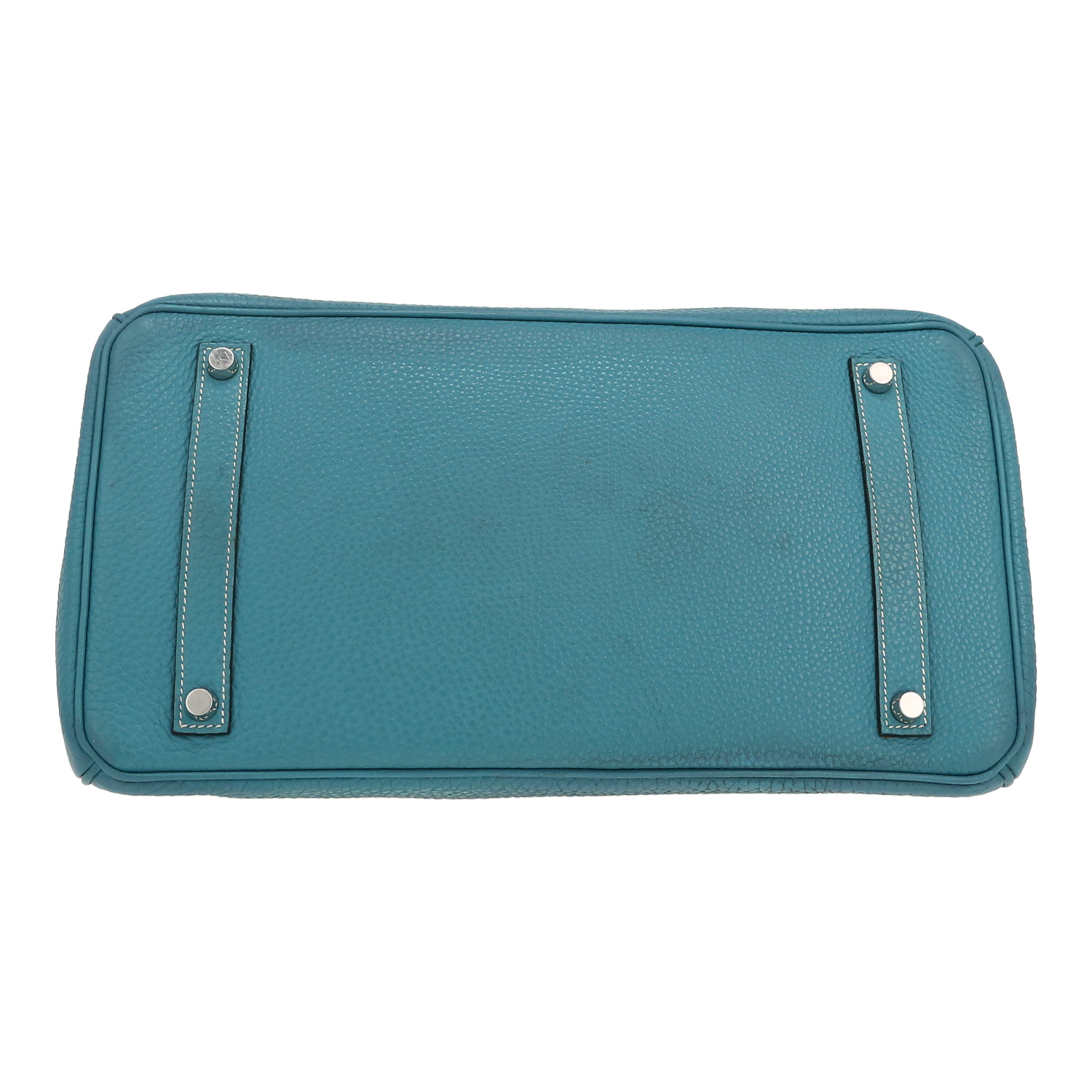 Hermès  Birkin 35 cm handbag  in blue jean togo leather - Detail D1