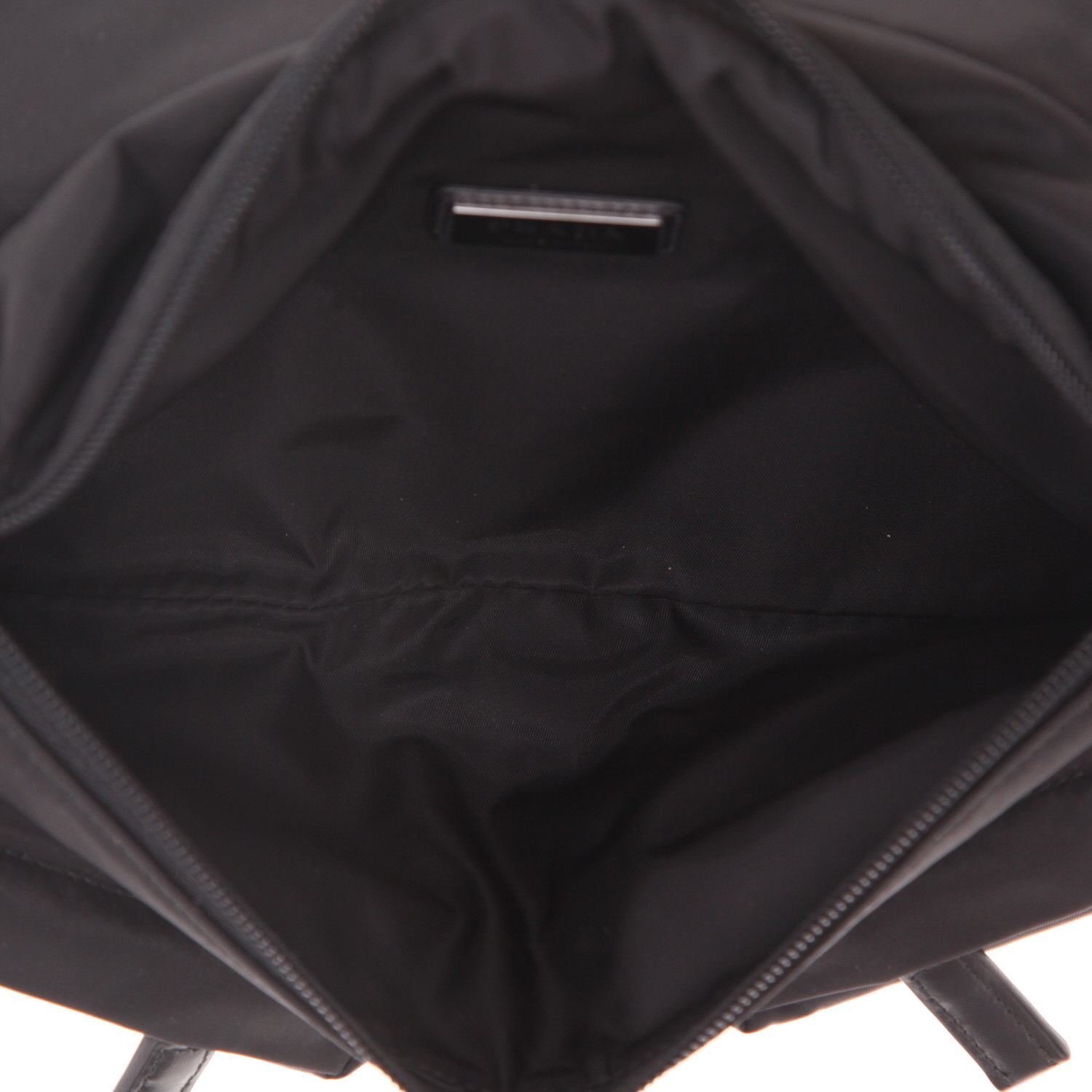 Bolso bandolera Prada   en lona negra - Detail D3