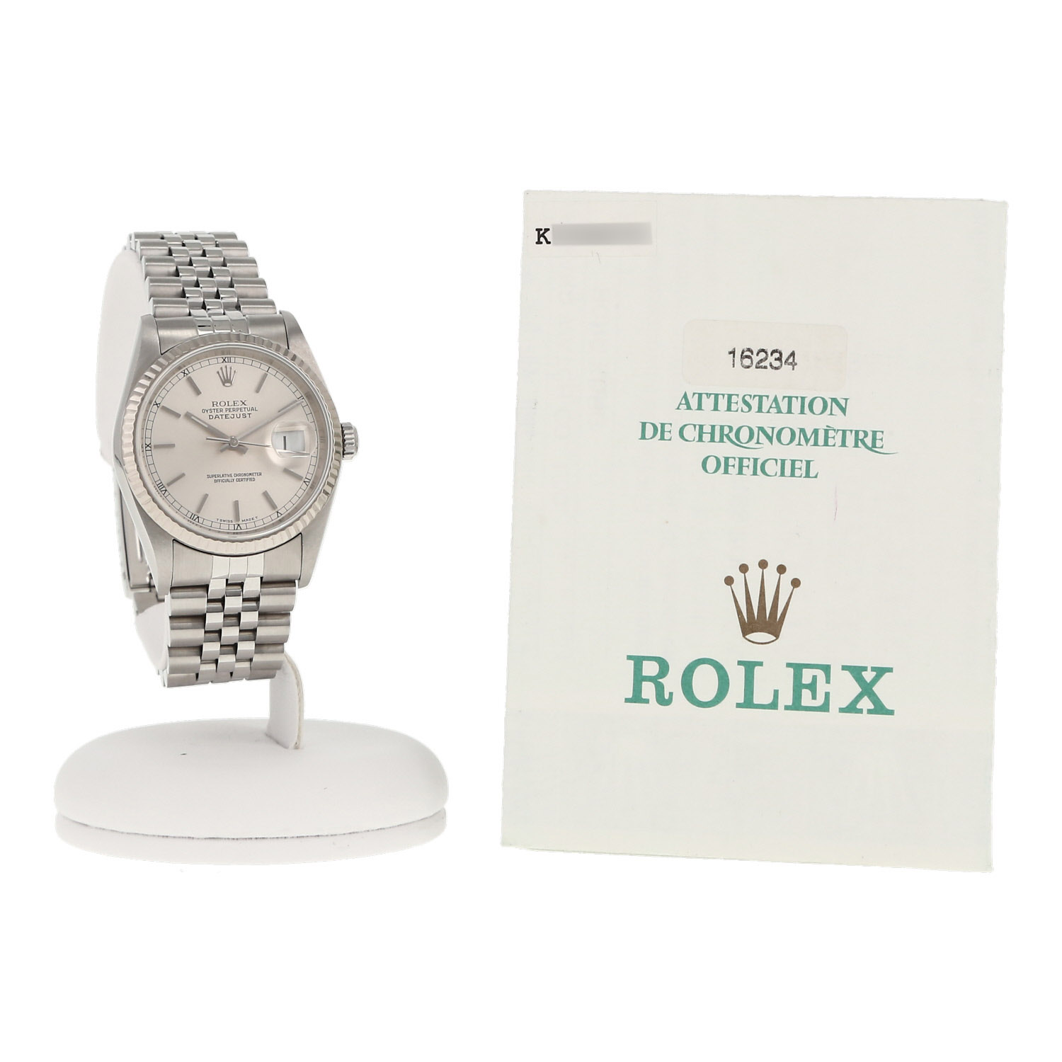Rolex Datejust  in gold and stainless steel Ref: Rolex - 16234  Circa 2001 - Detail D2