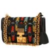 Dior  Dioraddict shoulder bag  in black, yellow and red canvas - 00pp thumbnail