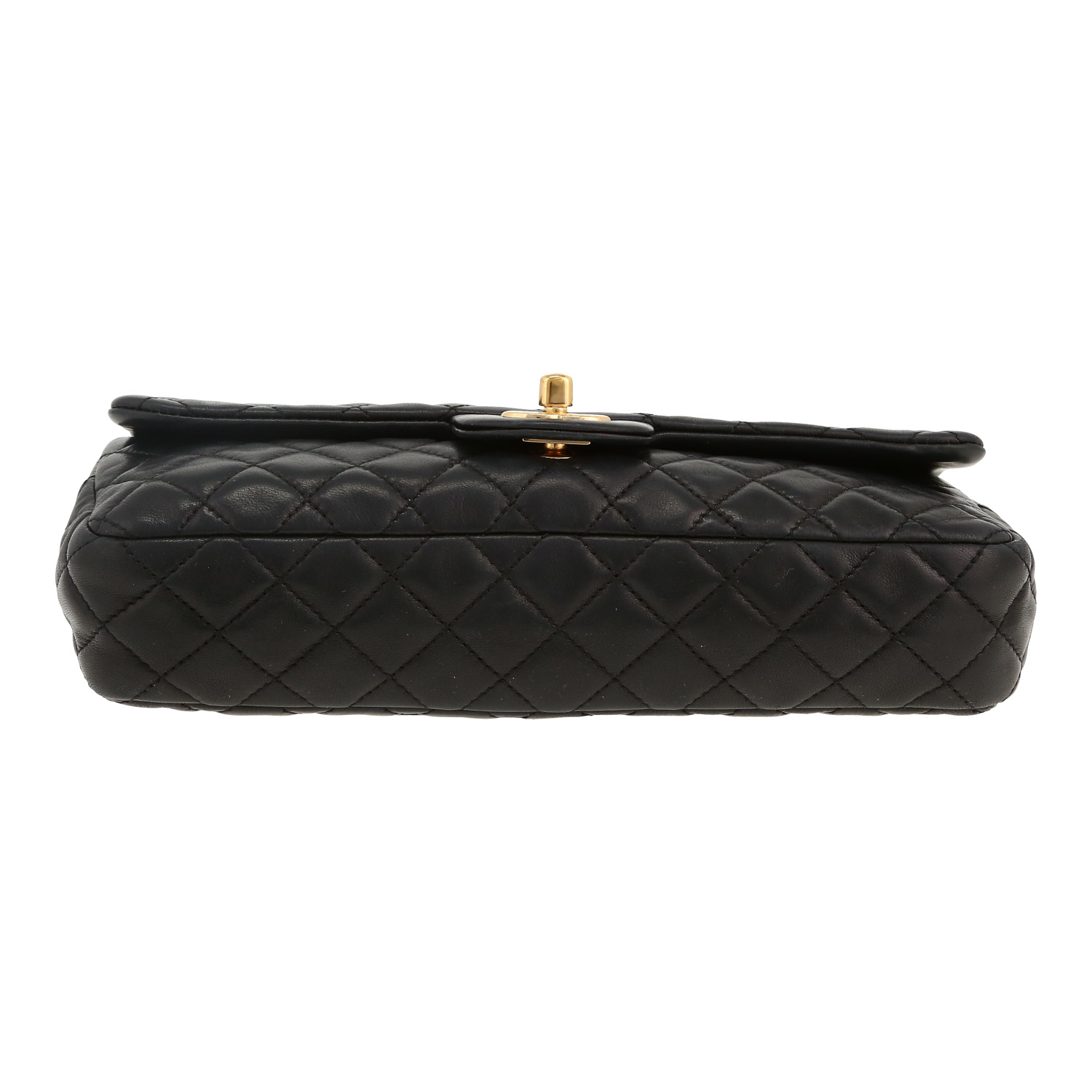 Sac à main Chanel   en cuir matelassé noir - Detail D1