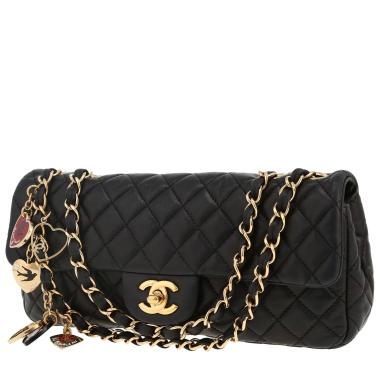 Sac à main Chanel   en cuir matelassé noir