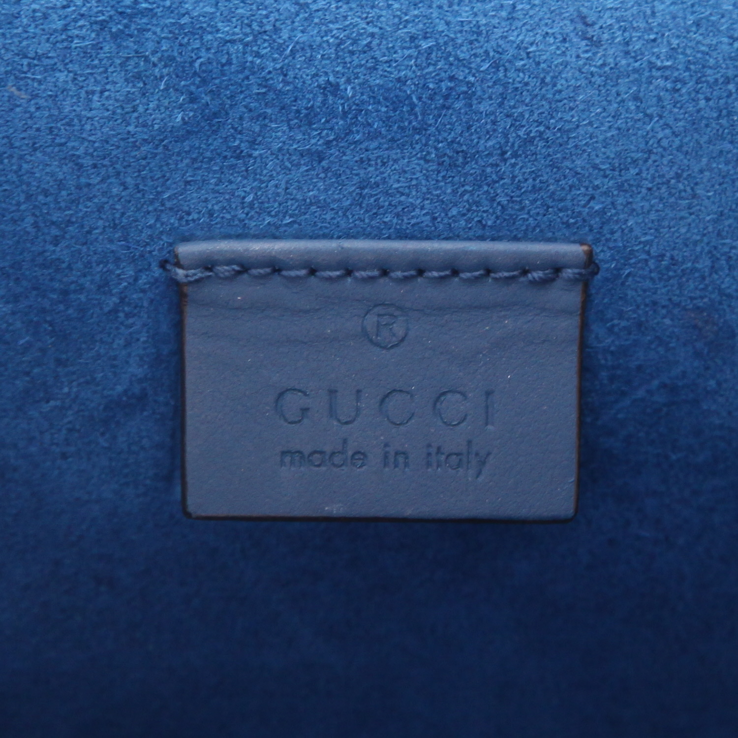 Sac à main Gucci  Dionysus en toile sûpreme GG grise et Veau velours bleu - Detail D2