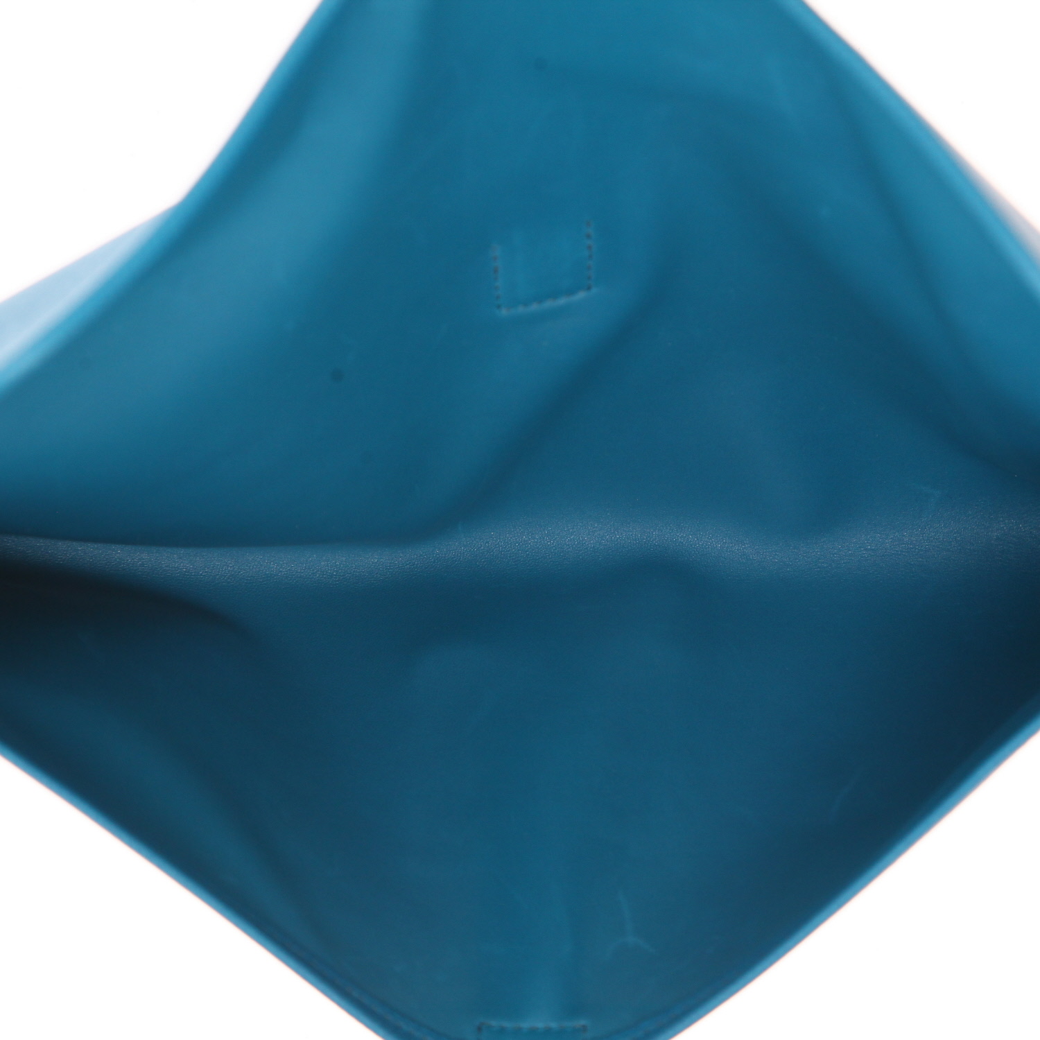 Pochette Hermès Jige en cuir epsom Bleu Izmir - Detail D3