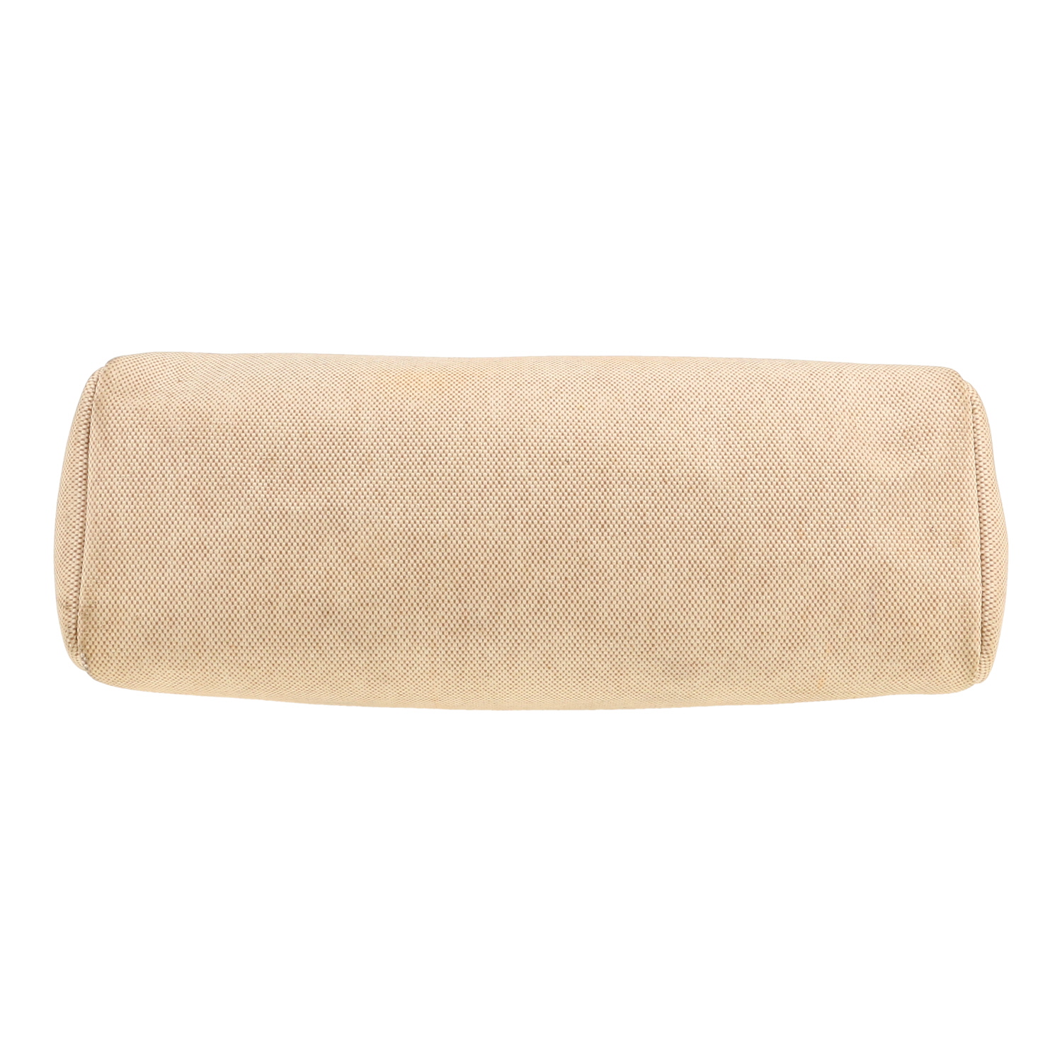 Hermès Herbag bag worn on the shoulder or carried in the hand in beige canvas and Hunter cowhide - Detail D1