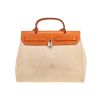 Borsa da spalla o a mano Hermès  Herbag in tela beige e mucca Hunter - Detail D4 thumbnail
