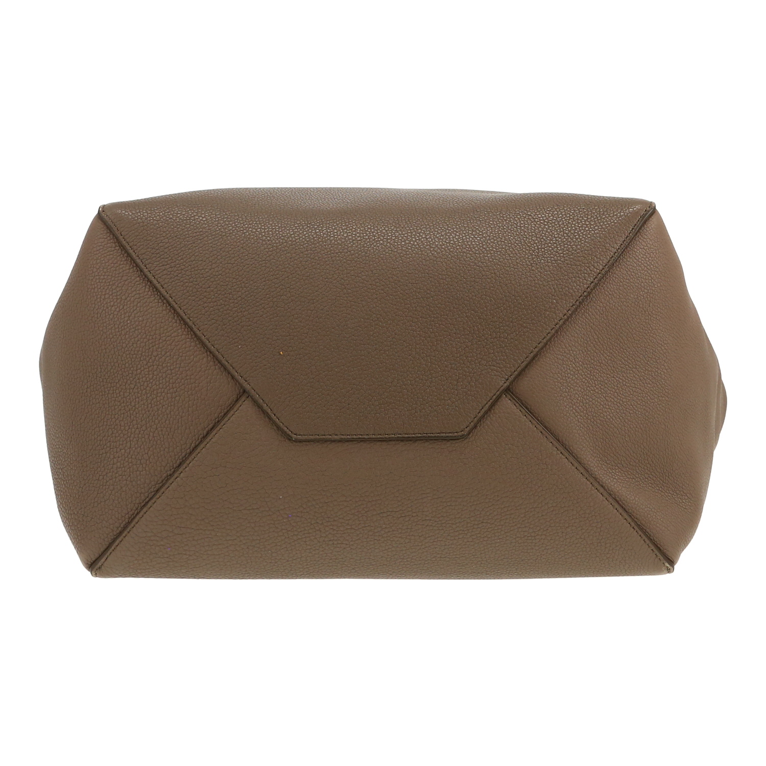 Shopping bag Celine  Cabas Phantom in pelle martellata color talpa - Detail D1