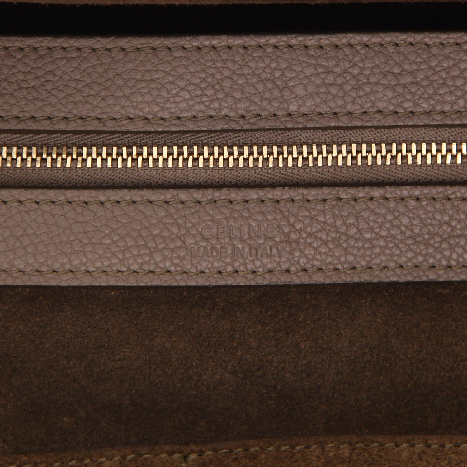 Bolso Cabás Celine  Cabas Phantom en cuero granulado color topo - Detail D2