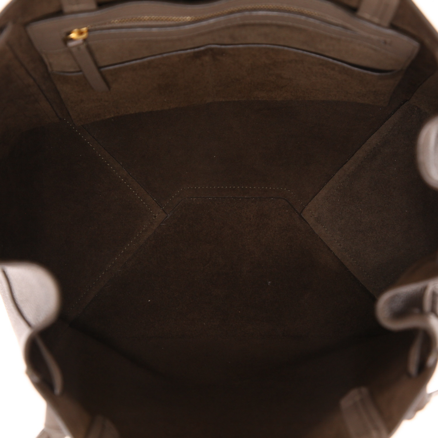 Bolso Cabás Celine  Cabas Phantom en cuero granulado color topo - Detail D3