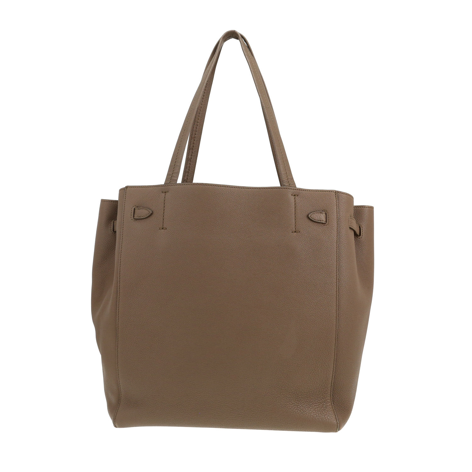 Shopping bag Celine  Cabas Phantom in pelle martellata color talpa - Detail D4