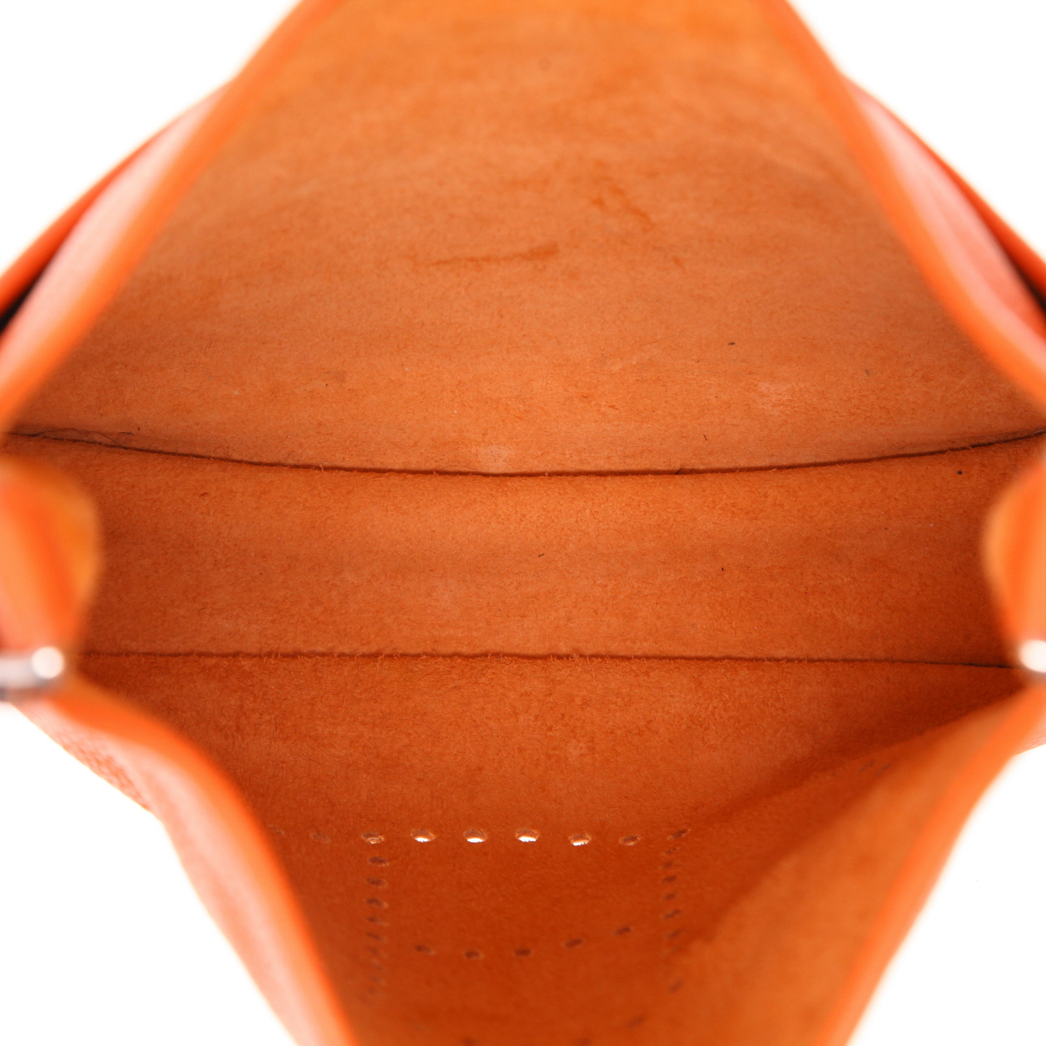 Borsa a tracolla Hermès  Evelyne 29 cm in pelle togo arancione - Detail D3