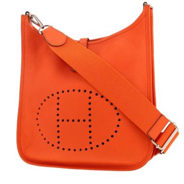 Hermès  Evelyne 29 cm shoulder bag  in orange togo leather