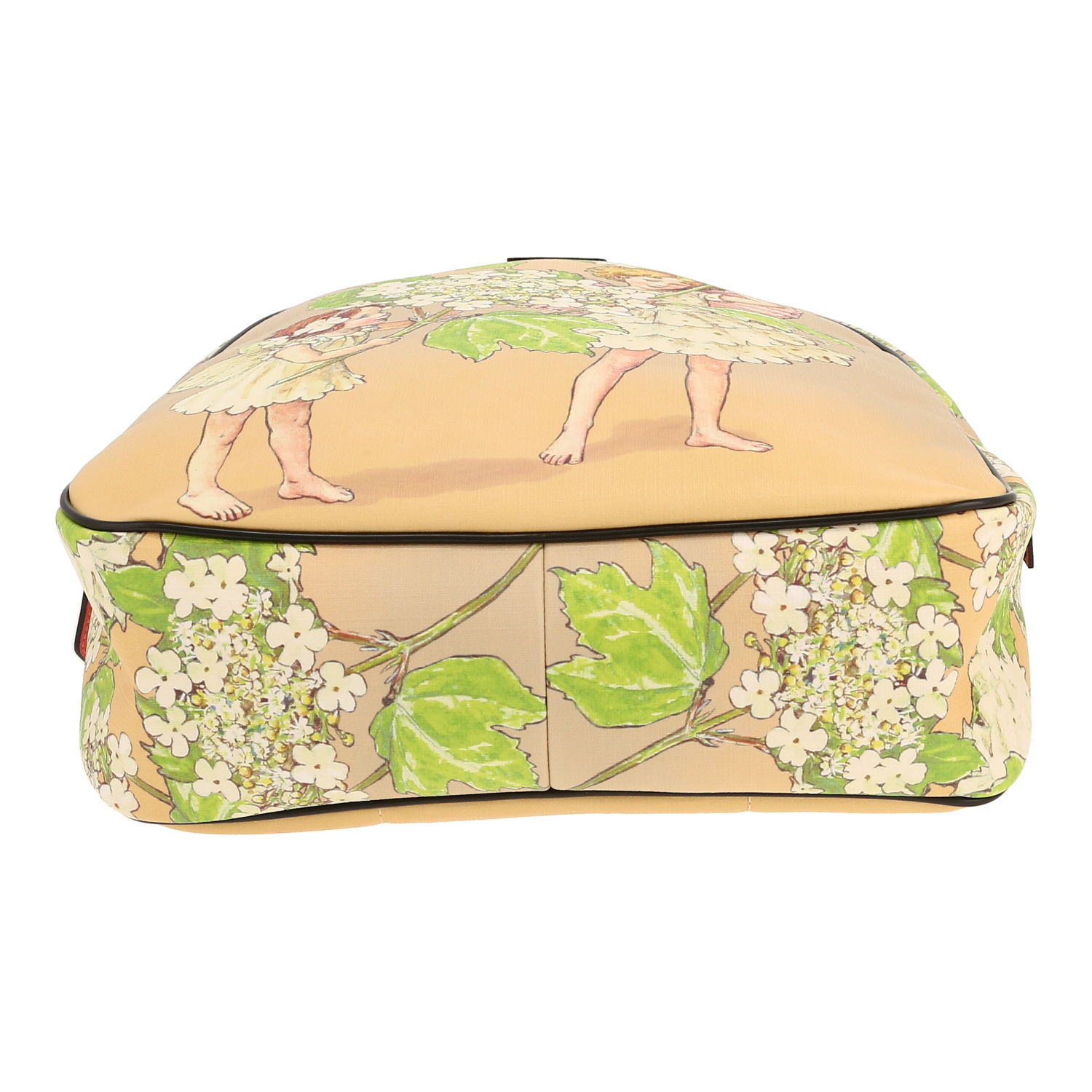 Mochila Gucci   en lona beige y rosa - Detail D1