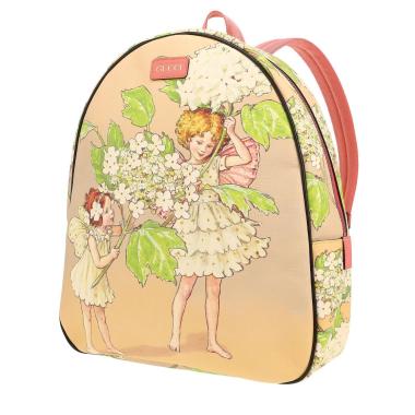 Mochila Gucci   en lona beige y rosa