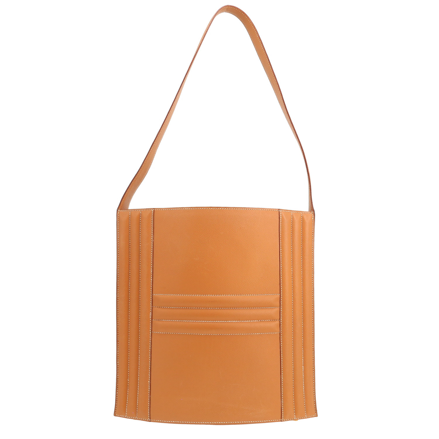 Sac à main Hermès  Cadenas en cuir Courchevel gold - Detail D4