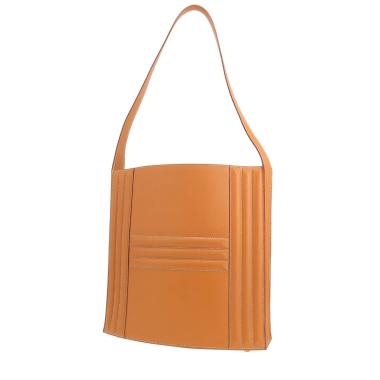 Bolso de mano Hermès  Cadenas en cuero Courchevel color oro