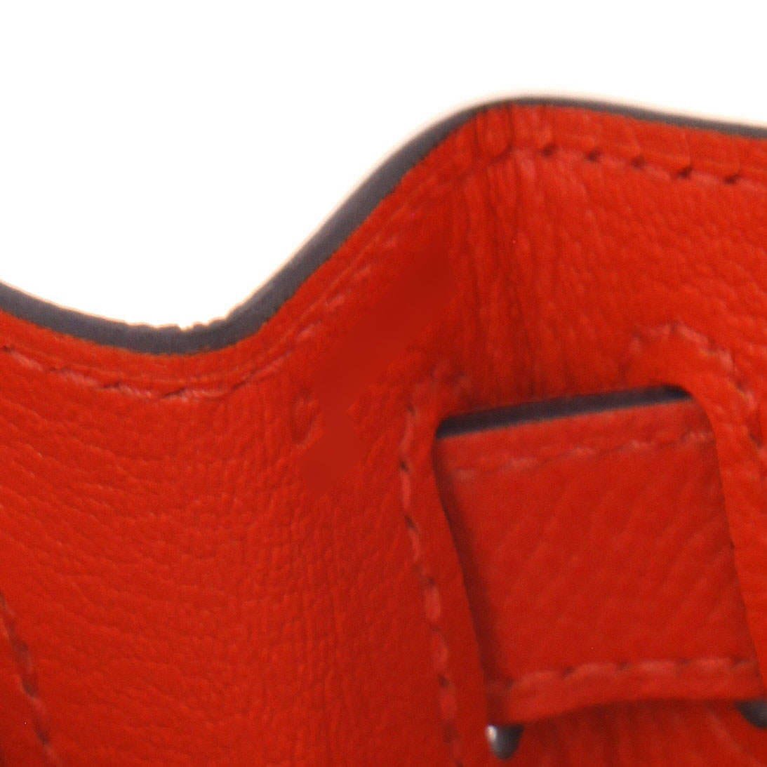 Bolso de mano Hermès  Kelly 28 cm Kellygraphie en cuero epsom Capucine amarillo y Bleu Obscur - Detail D4