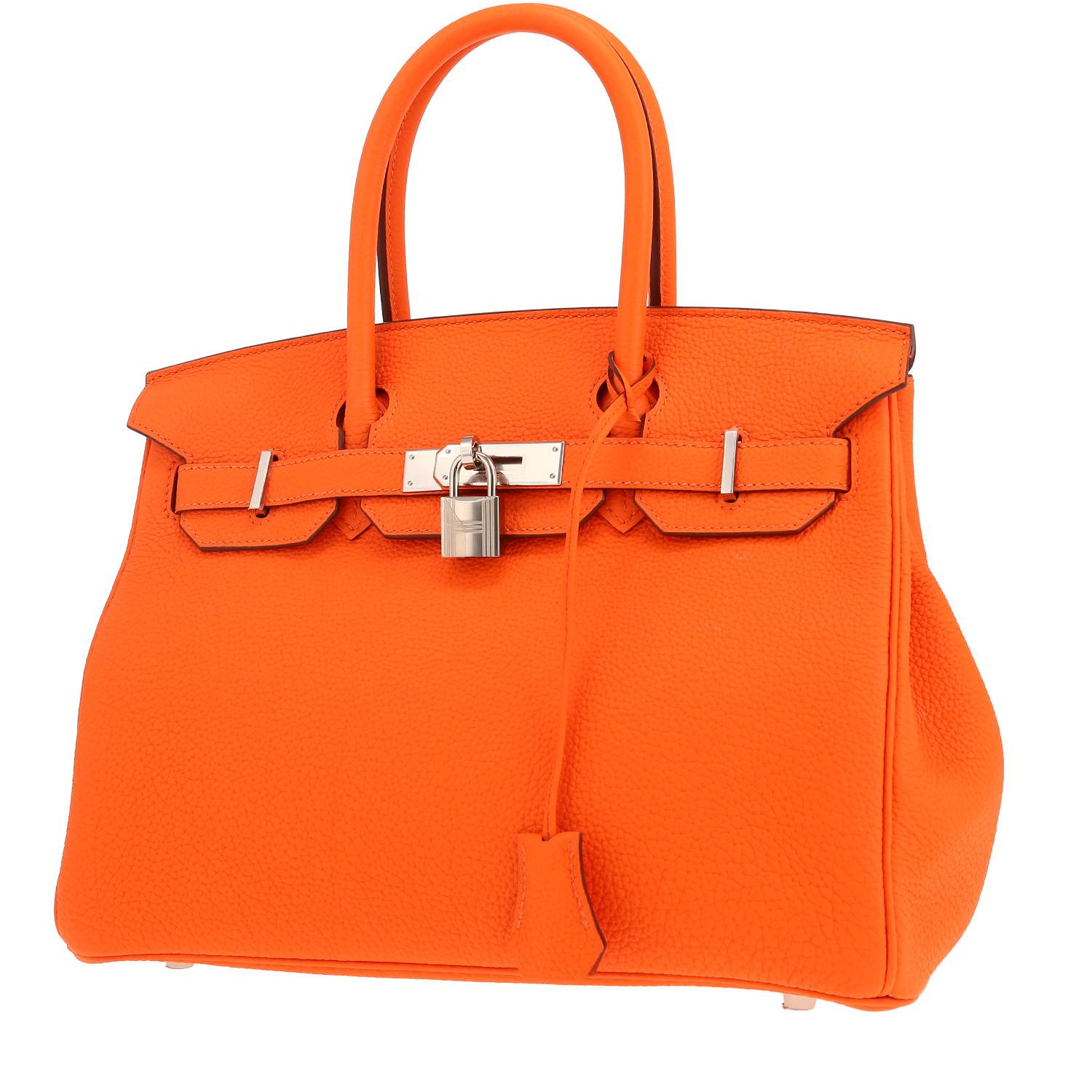 Borsa Hermès  Birkin 30 cm in pelle togo arancione