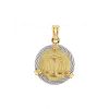 Fred Force 10 pendant in yellow gold and stainless steel - 360 thumbnail