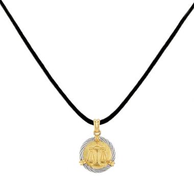 Fred Force 10 pendant in yellow gold and stainless steel