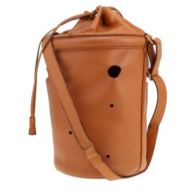 Bolso de mano Hermès  Mangeoire en cuero marrón