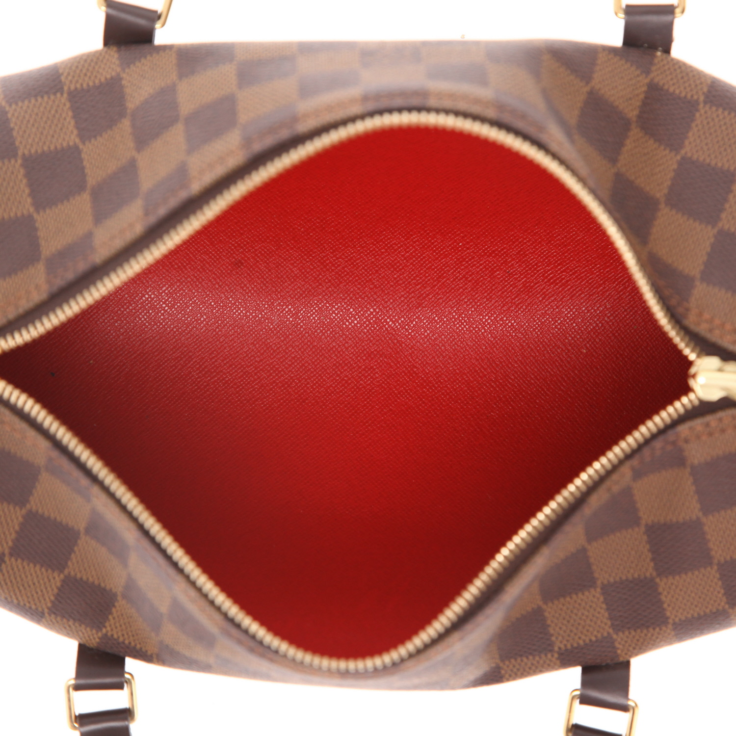 Borsa Louis Vuitton  Papillon in tela a scacchi ebana e pelle marrone - Detail D3