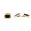 Dinh Van  pair of cufflinks in yellow gold and wood - 00pp thumbnail