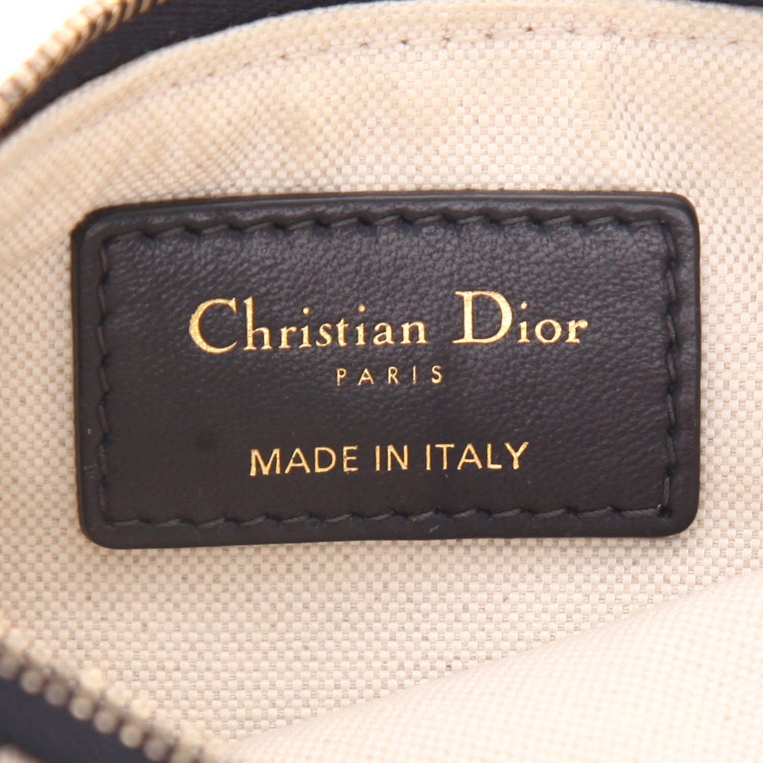 Dior   pouch  in blue monogram canvas Oblique - Detail D2