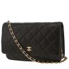 Chanel  Wallet on Chain shoulder bag  in black quilted leather - 00pp thumbnail