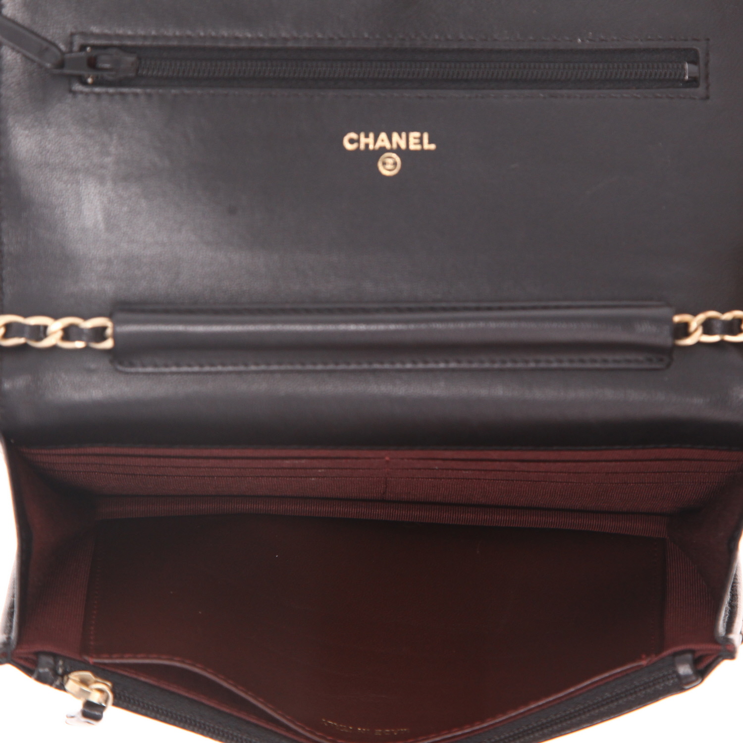 Borsa a tracolla Chanel  Wallet on Chain in pelle trapuntata nera - Detail D3