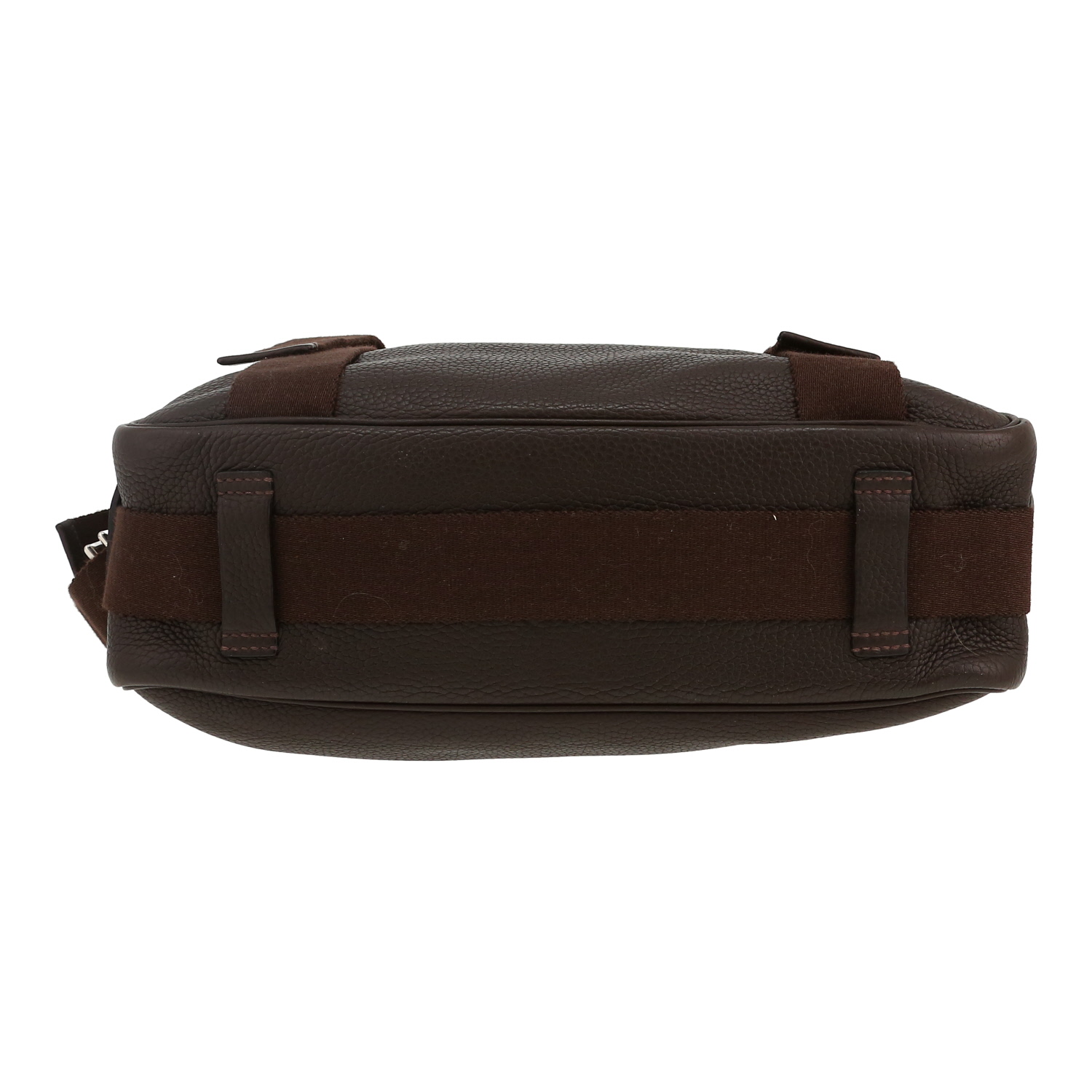 Hermès  Steve shoulder bag  in brown togo leather - Detail D1