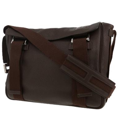 Borsa a tracolla Hermès  Steve in pelle togo marrone