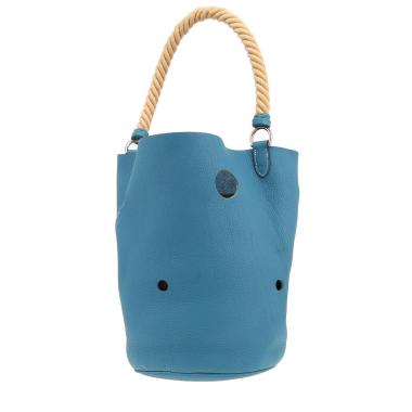 Hermès  Mangeoire handbag  in blue jean togo leather
