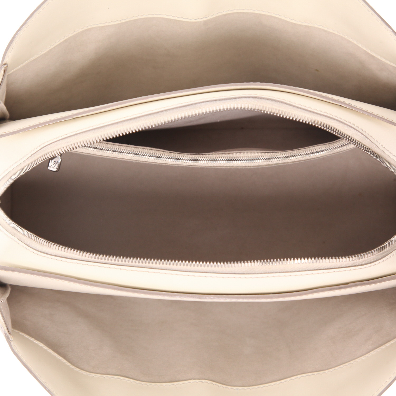 Sac à main Louis Vuitton  Pont Neuf en cuir épi crème - Detail D3